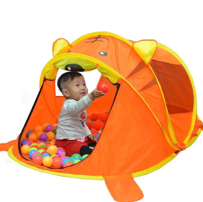Игрушечные палатки для детский игровой дом бассейн яма складной Крытый Открытый мультфильм тигр палатка для животных игрушечные лошадки детей Детские