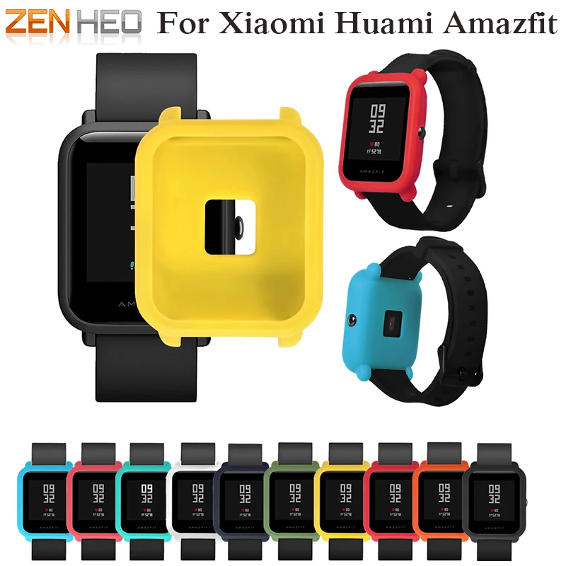 

Smart Accessories Protector Frame Colorful Case Cover Shell for xiaomi Huami amazfit bip Pace Youth Watch Soft Silicone Frame