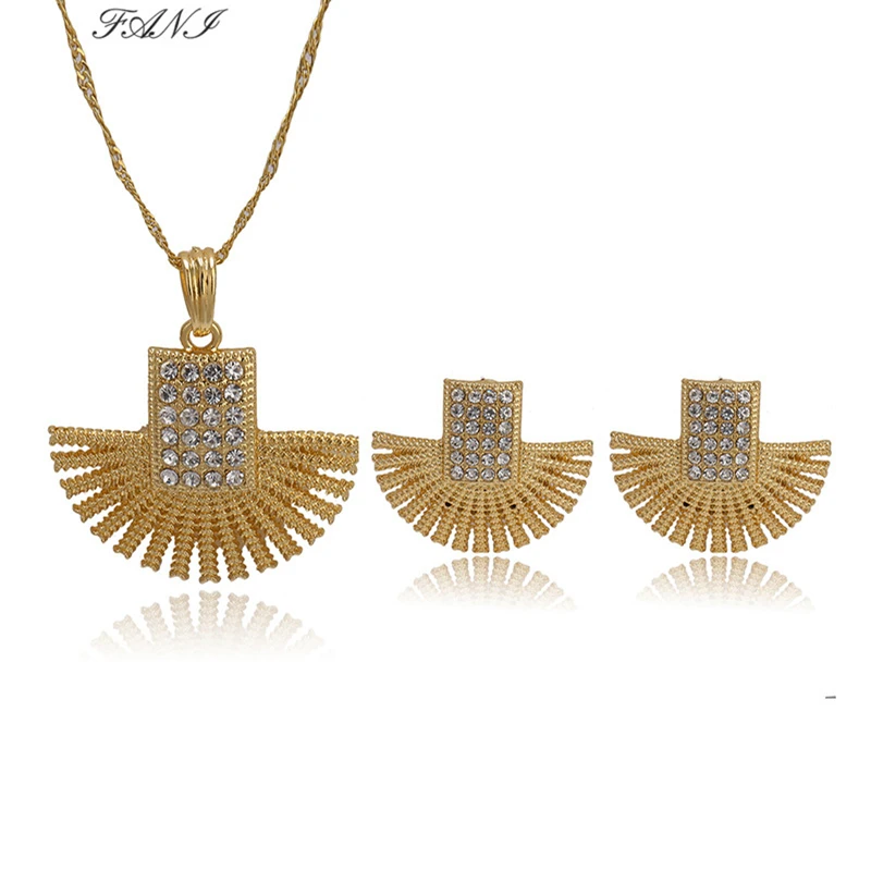 Fani Candy Gold Fashion Jewelry Sets Brand Geometric Necklaces