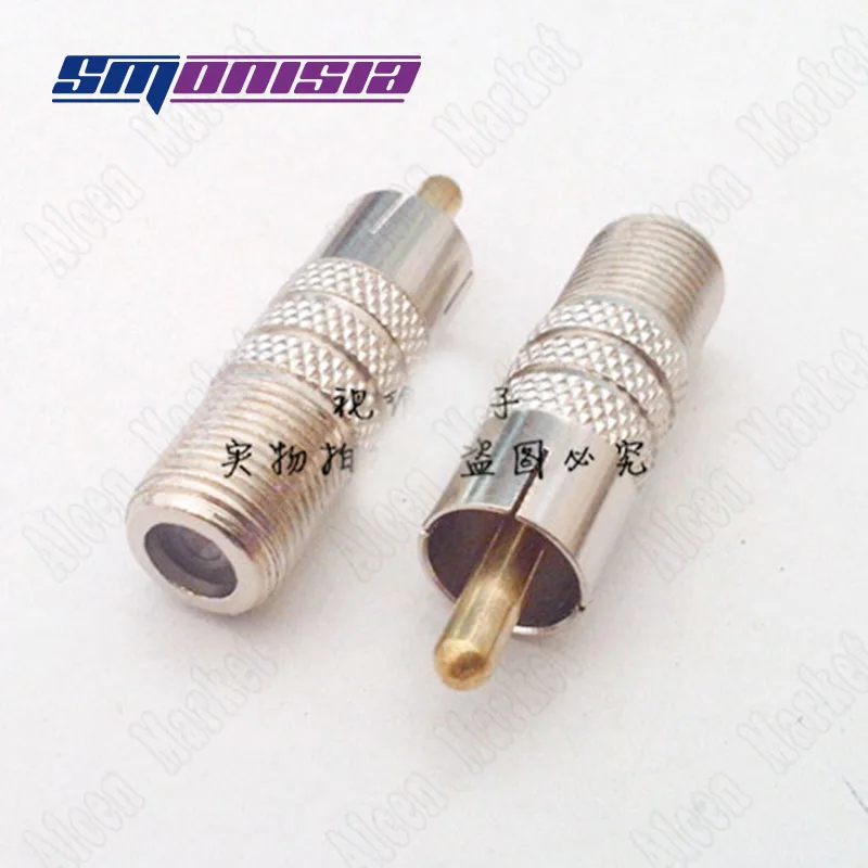 

smonisia 30pcs-100pcs RF Adapter British System F Female Plug To AV Male RCA Connector