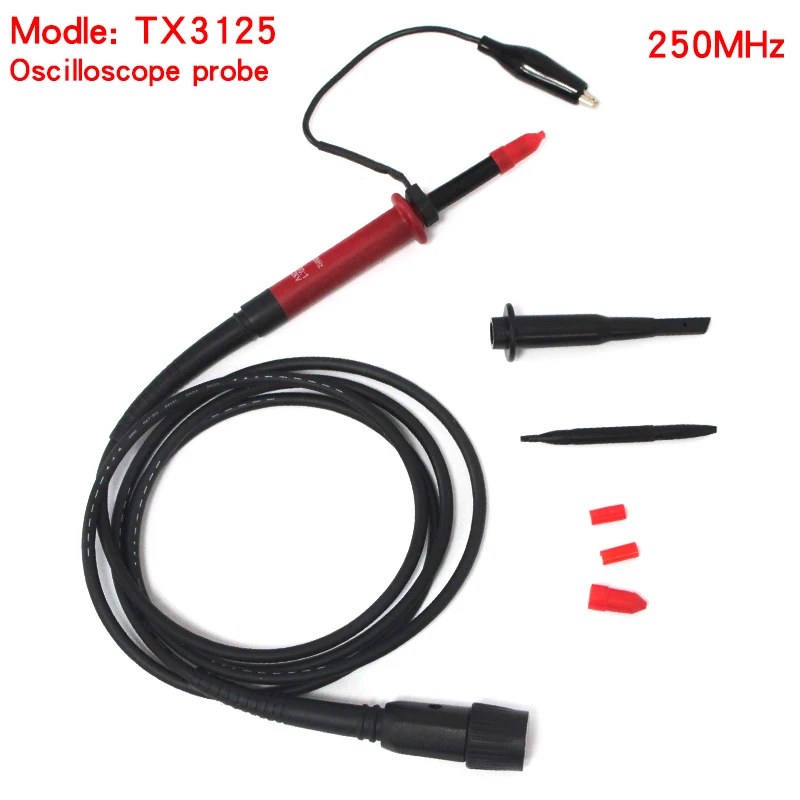 

1pcs Hight quality TX3125 oscilloscope table pen 250MHz,oscilloscope probe Alligator Clip Test Probe kit free shipping