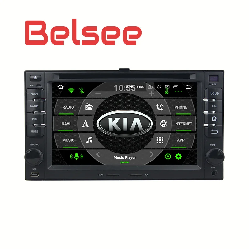 Belsee KIA Cerato Sportage CEED Sorento Optima Rio Sedona Универсальный Android 8,0 автомобильный стерео радио 2 Din головное устройство gps навигация