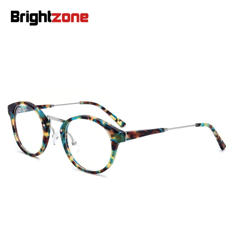 

Brightzone European Fashion Handmade acetate Myopia Prescription round Glasses women men Frame oculos de lectura grau gafas