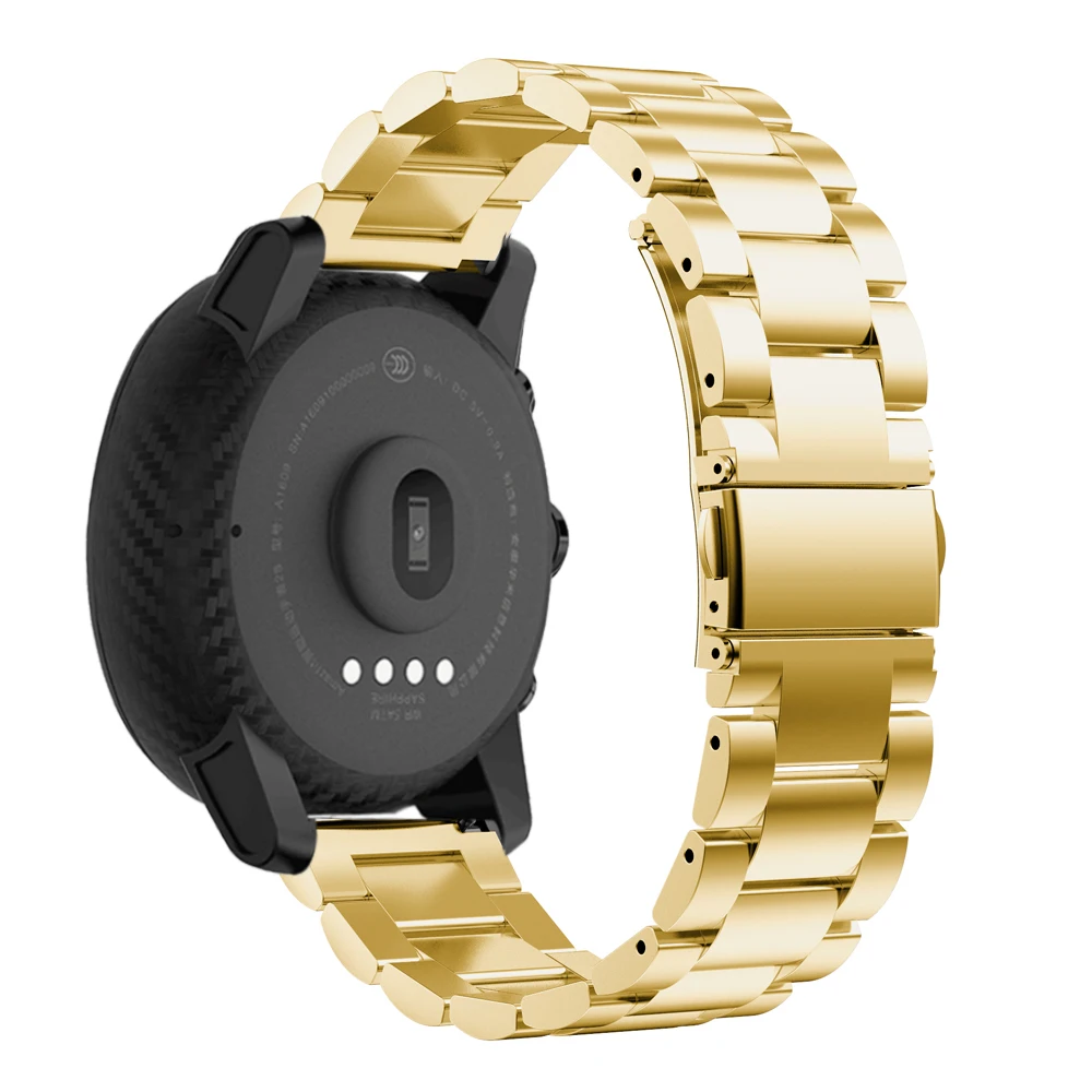 22 мм ремешок для часов браслет из нержавеющей стали для оригинальных Xiaomi Huami Amazfit Stratos 2 2 s pace умные часы ремешок браслет