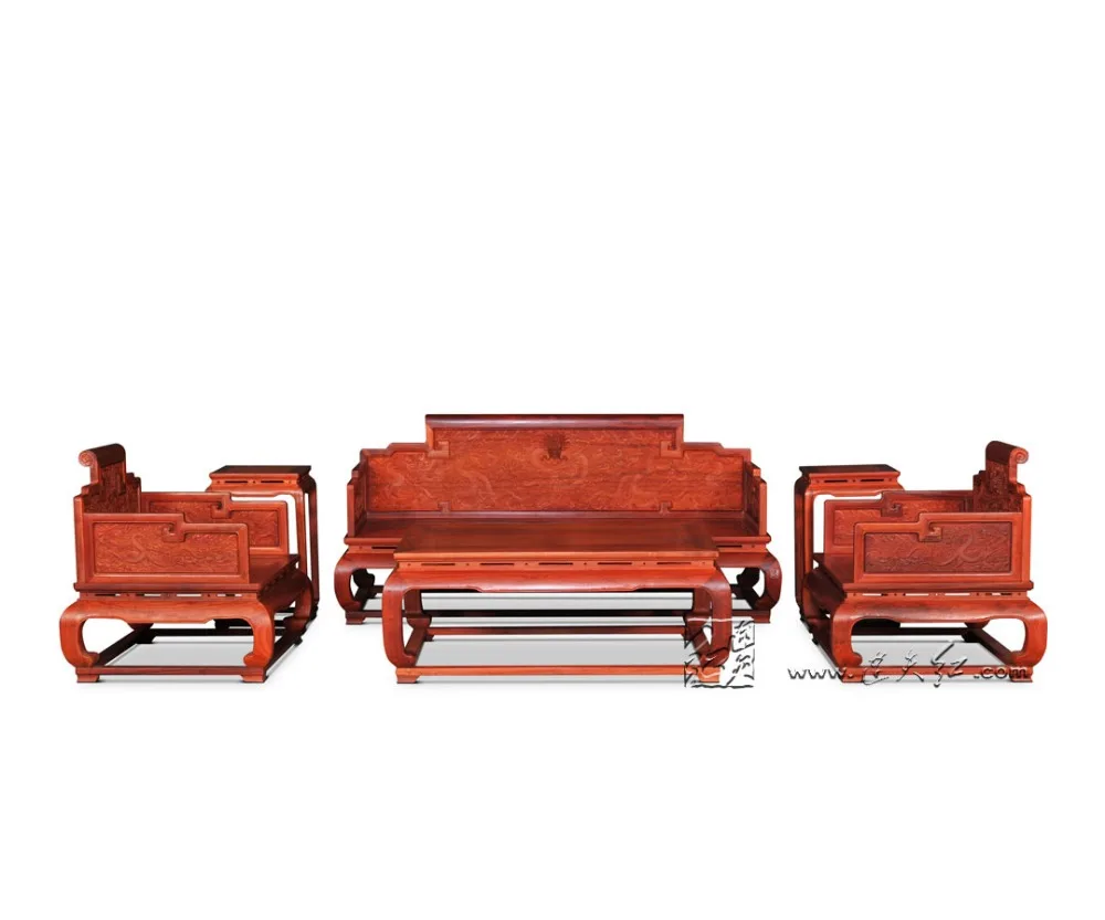 1+2+3 Seats Sofa 6 Pieces Set Excellent Modern Rosewood Living Room Furniture Solid Wood Throne Redwood Tea Tables Flower Stands 1+2+3 Seats Sofa 6 Pieces Set Excellent Modern Rosewood Living Room Furniture Solid Wood Throne Redwood Tea Tables Flower Stands