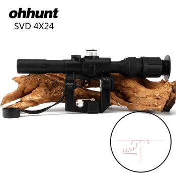 

ohhunt Tactical Red Illuminated 4x24 PSO-1 Type Scope for Dragonov SVD Sniper Rifle Series AK RifleScope