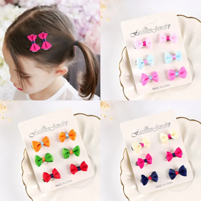 6PCS/Set Cute Little Girls Barrettes Candy Color Kid Small Hair Clip