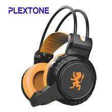 PLEXTONE игровая гарнитура на ухо головная повязка проводные наушники стерео регулятор громкости супер бас светодиодный свет с микрофоном для компьютерных игр