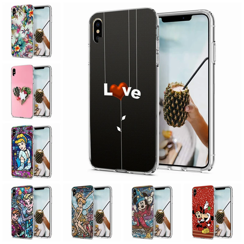 Для iPhone 8 7 6 S Plus XS XR Max Пластиковая Задняя Крышка прекрасная роза золото ананас