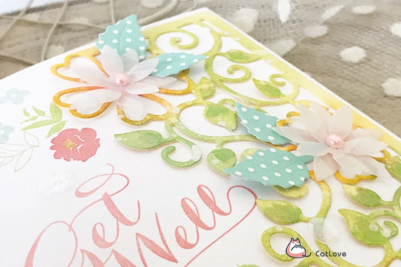 Flower Side Metal Cutting Dies Stencil Scrapbooking Embossing Craft