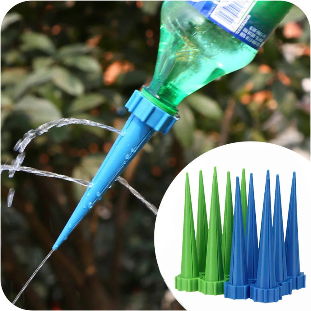 12X Plant Flower Water Control Drip Cone Spike Waterer Bottle