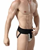 New Top Quality Men Knitting Jockstrap Lace-Up Bandage Briefs Punch Jock Bag Open Butt Erotic Gay Underwear Fetish Lingerie 5