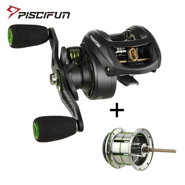 Best Offers Piscifun Phantom Baitcasting reel + Shallow Spool 7.0:1 Gear Ratio 7.7kg Max Drag 7 Bearings 162g Carbon Fiber Fishing Reel Best Offers Piscifun Phantom Baitcasting reel + Shallow Spool 7.0:1 Gear Ratio 7.7kg Max Drag 7 Bearings 162g Carbon Fiber Fishing Reel