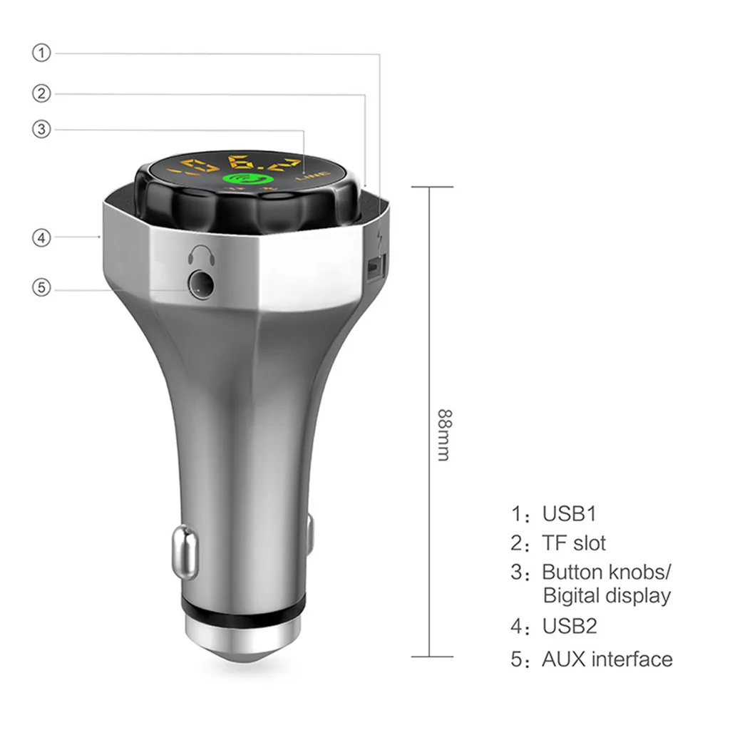 Fm передатчик Aux беспроводной Bluetooth модулятор громкой связи автомобильный
