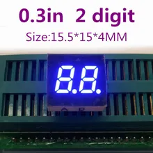 0,3 дюймов два разрядный сегмент al трубка Синий 0," 0.3in цифровая трубка 10PIN общий анод/катод 2 Бит 7 сегментный цифровой светодиодный дисплей
