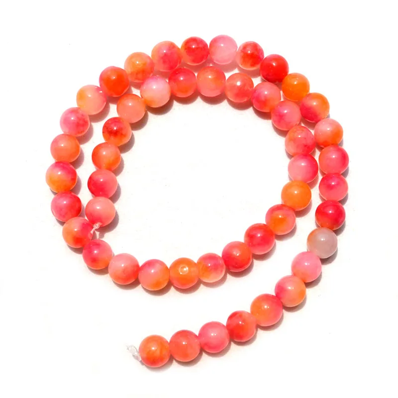 DIY fashion jewelry Accessory,8MM Crystal Beads,Round Shape,Peach Color