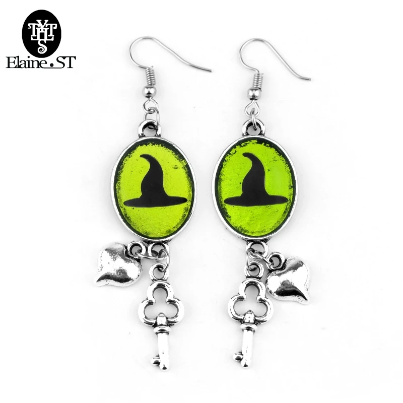 Fashion Defy Gravity Wicked the Musical Inspired Earrings Elphaba Glinda jewelry long earrings Wicked Drop Earrings for women Fashion Defy Gravity Wicked the Musical Inspired Earrings Elphaba Glinda jewelry long earrings Wicked Drop Earrings for women