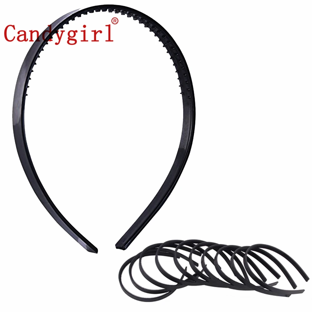 

1pc Black Headbands Backplane Plastic Hoop Girl Kids Women Diy Hairbands Ribbon Headdress Accessories Hair Band Boho Headwear