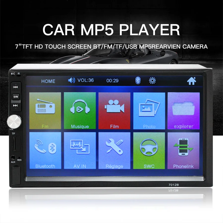 TOPSOURCE автомобильный DVD 7012B автомобильное радио 2 Din 7 &quotHD сенсорный экран Аудио