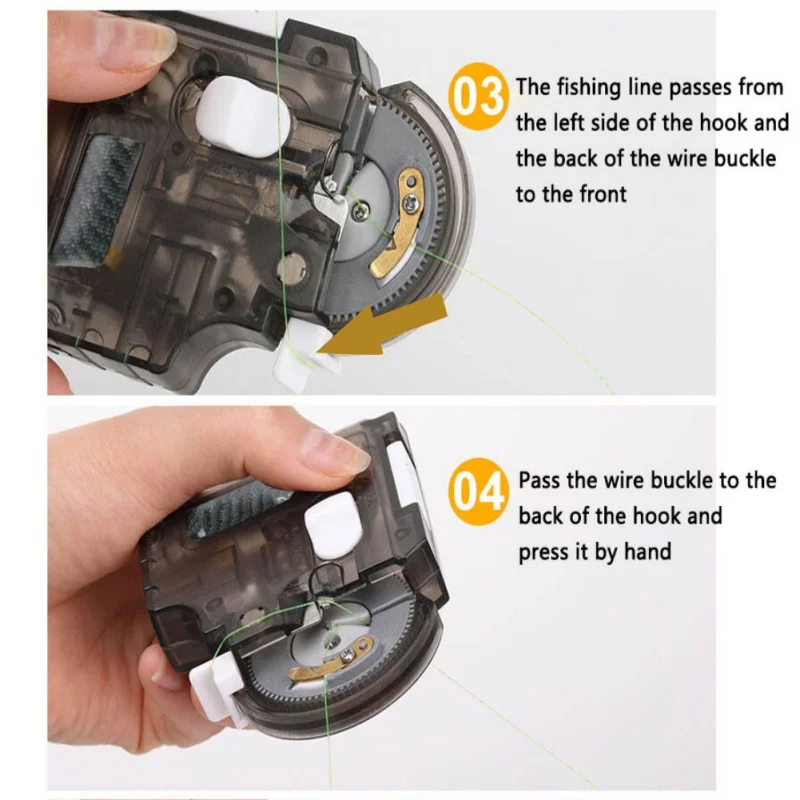 Электрический автоматический рыболовный крючок портативный Быстрый рыболовные крючки ярусная машина рыболовные аксессуары галстук линия Связывание оборудования 4 цвета