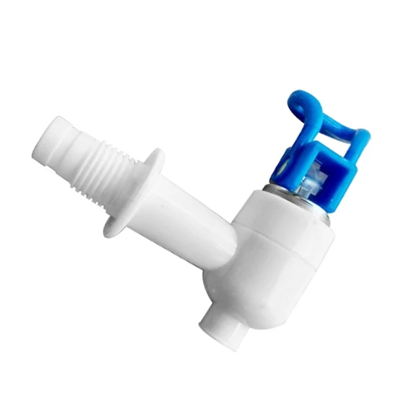 

High Quality Water Dispenser Tap Cooler Drink 7.3mm Exit Spigots Valve Faucet White Blue Plastic Push Type Spigot Valve Faucet