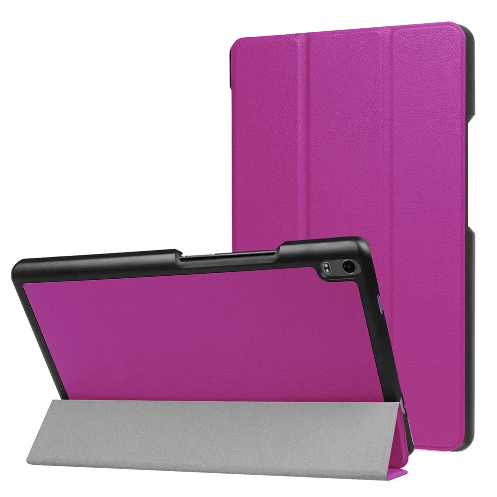 Tablet Case for Lenovo TAB4 8 Plus Tri Folding PU Leather Cover for