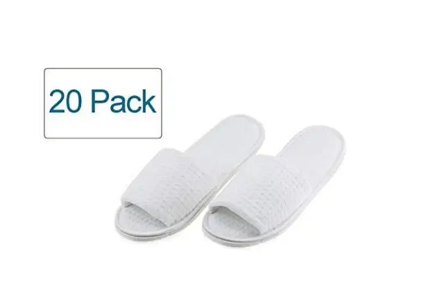 Lote por Case para Adultos Terry Branco Dedo Aberto Chinelos Spa 20 Pares - Mulheres Homens 29*11.5 cm Atacado 2 Weddings & Events
