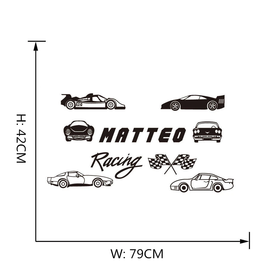 مجموعات من سباق سيارة شخصية مخصص اسم الفينيل صائق الحائط الاطفال الصبي غرفة الفن ملصق ورق حائط لحجرة النوم المشارك ديكور DIY WW-172 مجموعات من سباق سيارة شخصية مخصص اسم الفينيل صائق الحائط الاطفال الصبي غرفة الفن ملصق ورق حائط لحجرة النوم المشارك ديكور DIY WW-172