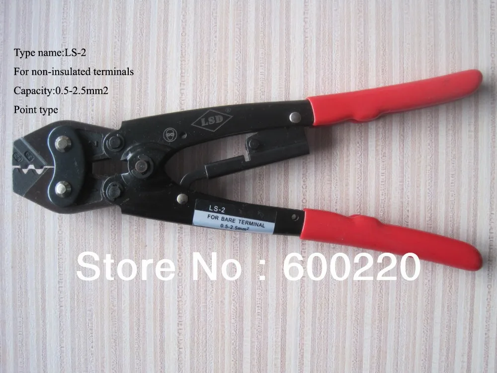 

LS-2 non insulated terminal crimping tool,crimping plier 0.5-2.5mm2