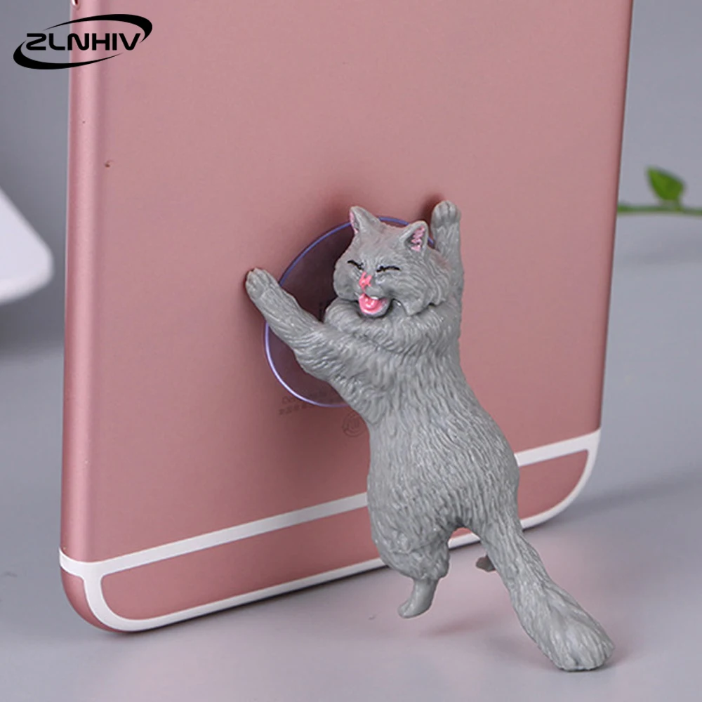

ZLNHIV mobile phone holder stand cat round cellphone smartphone accessories for iphone tablet cell cellphonedesk mount support