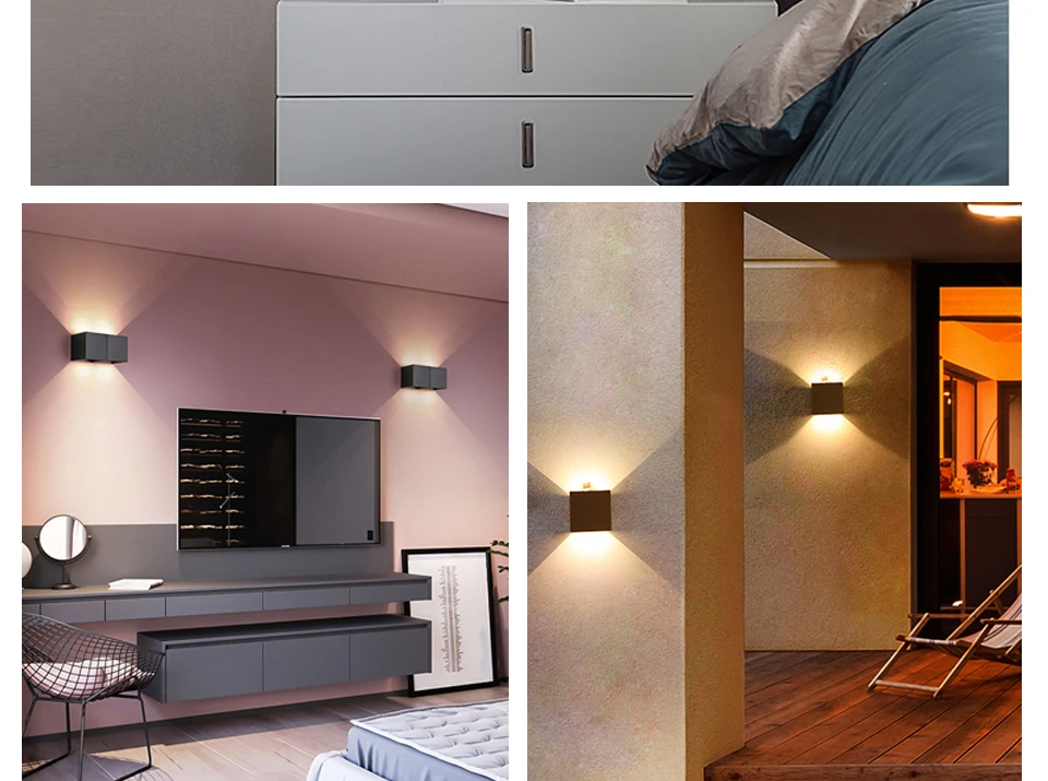 Up Down Lampada Led Wall Light Fixture Aluminum 7W Wall Lamp Sconce COB LED Wall Lamps For Loft Bathroom Bedroom Indoor Lighting (6)