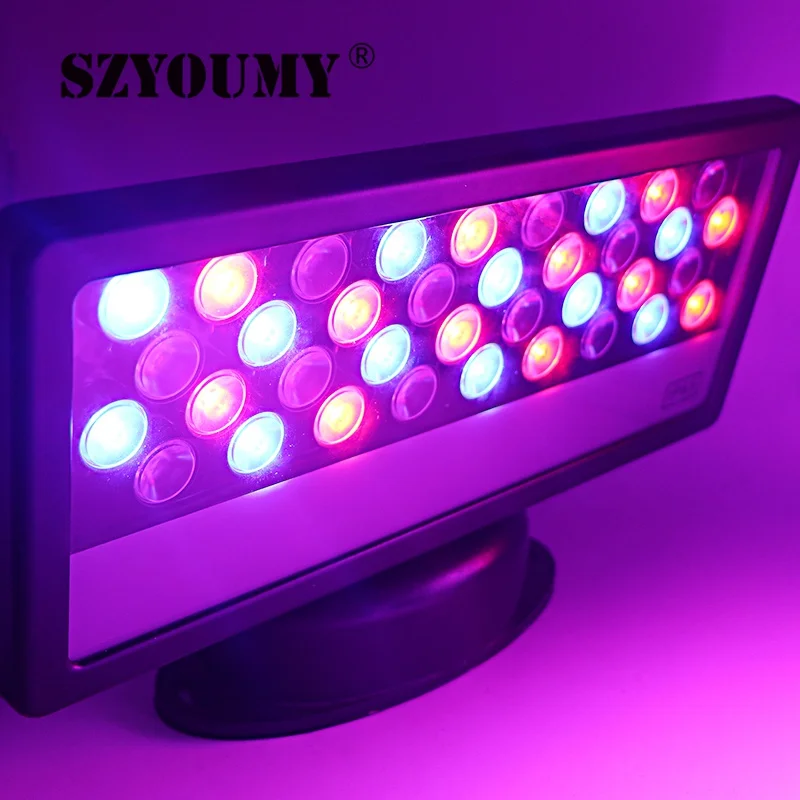 SZYOUMY светодиодный RGB DMX прожектор ip65 reflektor лампы 36 Вт алюминия прожекторы здание лампа светодиодный открытый светодиодный освещения стены стирка