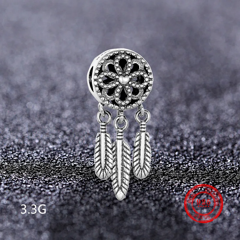 

925 sterling silver beads leaves bow CZ beads suitable for Pandora bracelet necklace women's jewelry DIY production