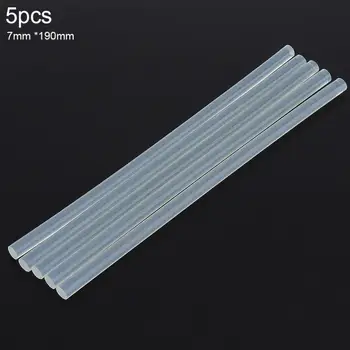 

5pcs/lot 7mmx190mm Transparent Hot-melt Gun Glue Sticks Gun Adhesive DIY Tools for Hot-melt Glue Gun Repair Alloy Accessories