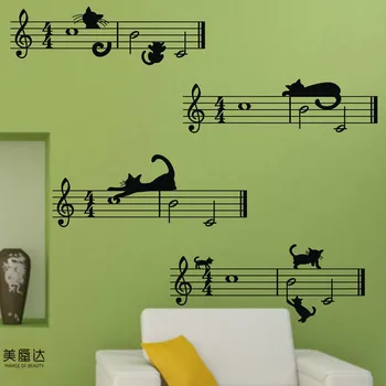 

Cartoon liner notes classrooms bedroom living room wall stickers stickers decorative backdrop music