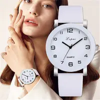 Reloj de pulsera de cuarzo blanco para Mujer, cronógrafo deportivo, informal, a la moda