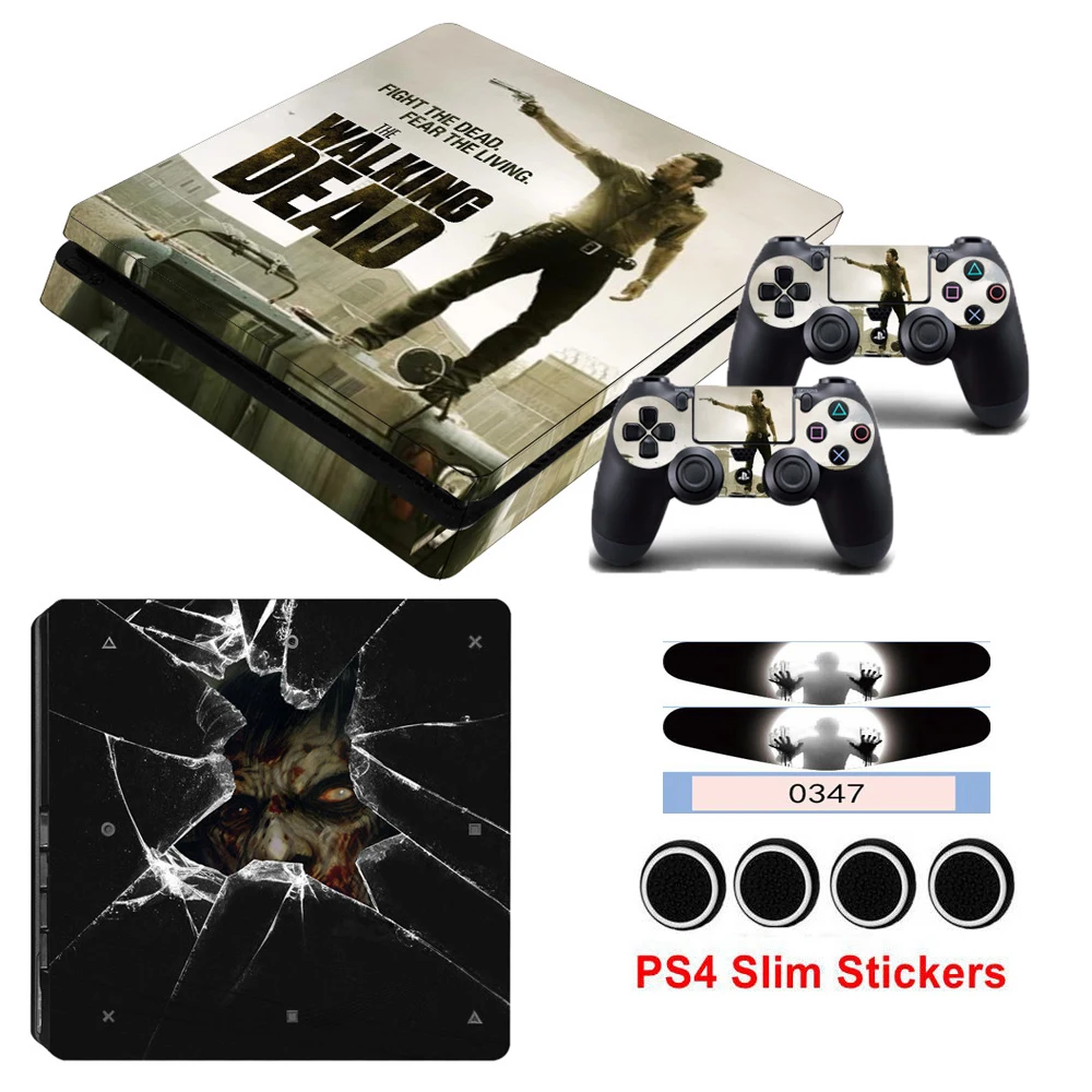 Игровой чехол для Playstation4 Slim PS4 Skin Наклейка консоли + 2 шт. контроллер защита