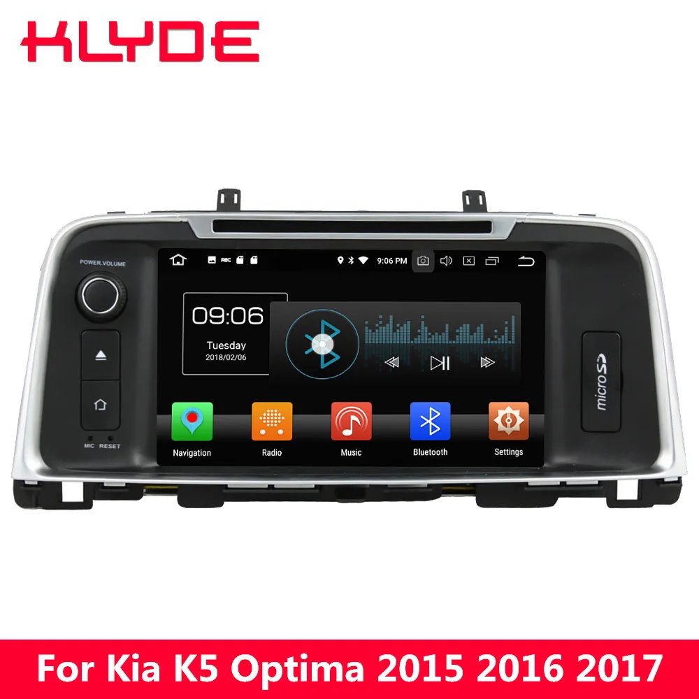 Perfect KLYDE 8" Android 8.0 Octa Core 4G WIFI 4GB RAM 32GB ROM BT FM Car DVD Multimedia Player Stereo Radio For Kia K5 Optima 2015-2017 0