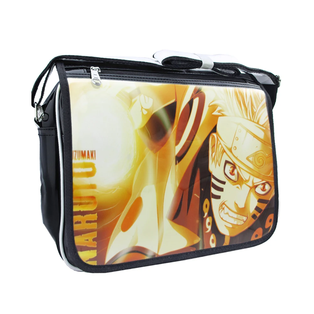 Japanese Anime Naruto Student Shoulder Bag Cosplay Adjustable PU PVC