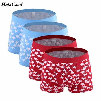 

4Pcs/lot Brand Sexy Male Underwear Cueca Boxers Shorts Men Pack Cotton Men's Shorts Boxer Homme Convex Pouch Boxers Underwears