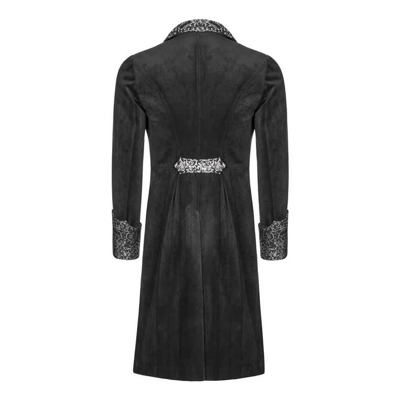 Punk Rave Gothic Vintage Men Fashion Jacket Coat Irregular Swallow Tail Palace Men's Steage Performance Costume Windbreaker