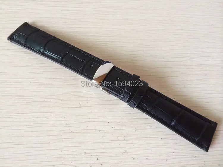 Prix pour 20mm (Buckle18mm) T063617 T063610 Haute Qualité Argent Papillon Boucle + T063639Black En Cuir Véritable Bracelets Montres Bracelet hommes Prix pour 20mm (Buckle18mm) T063617 T063610 Haute Qualité Argent Papillon Boucle + T063639Black En Cuir Véritable Bracelets Montres Bracelet hommes