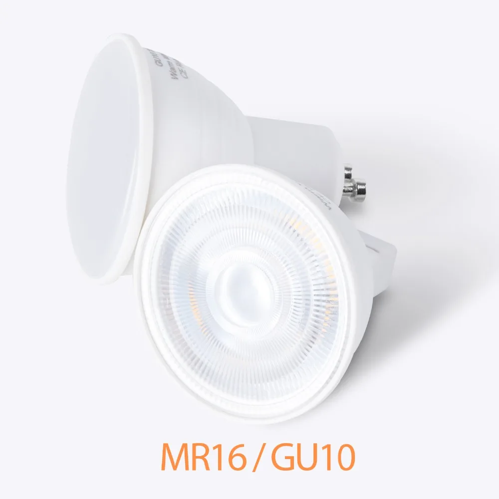 GU5.3 Spotlight светодиодная лампочки с ампулой Led GU10 5 W 7 W заменить галогенные лампы MR16 Светодиодный прожектор энергосбережения 220 V для люстры