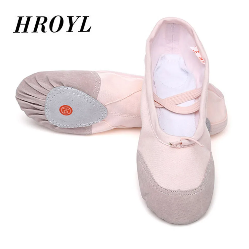 Ballet Dance Shoes For Girls Women Pointe Ballet Shoes Kids Children Soft Sole Yoga Shoes 4Color Canvas Leather EU24-45 wholesal