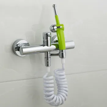 

Cold & Hot water Toilet Bidet Shattaf handheld Shower 7 holes with Brass bidet faucet mixer valve
