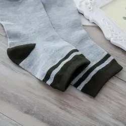 2018 новые эластичные дышащие носки 1 пара мужские удобные цветные сшитые полосатые хлопковые теплые носки тапочки средние Носки
