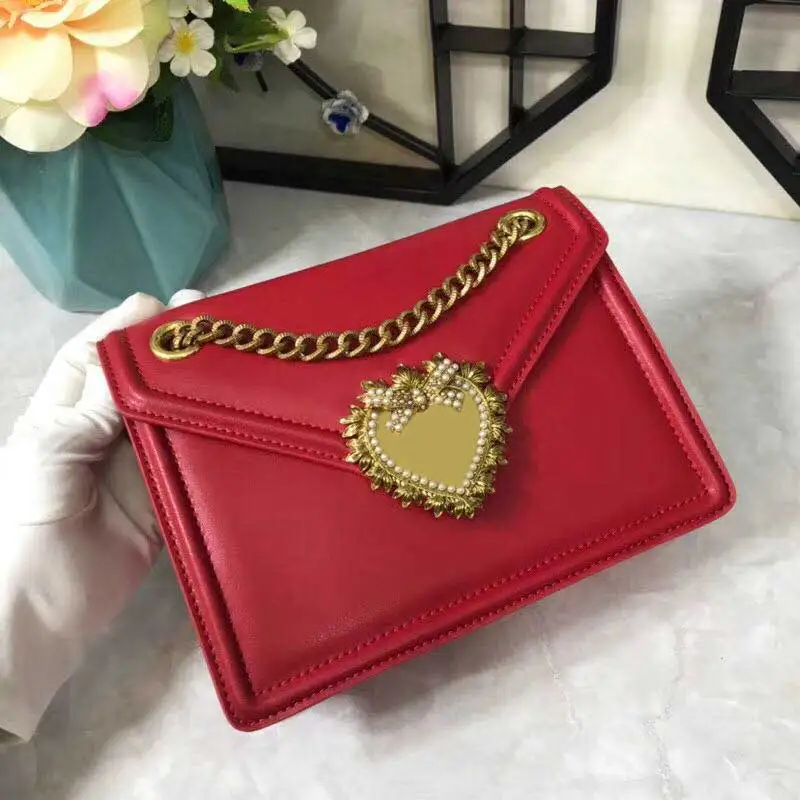 

New Chain Envelope, Pearl Love Flip, Women's Pack, Leather, Single Shoulder, Slant Chain Pack