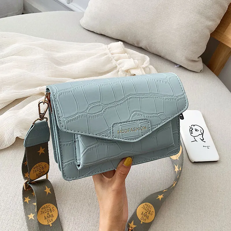 

bag girl 2019 new style foreign stone pattern Baitao small square Bag Fashion texture single shoulder inclined bag