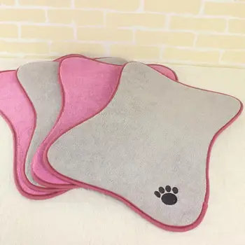 

New Cute In Microfiber Mat Pet Dog Cat Food Mat With Paw Print Of A Pet Domestic Place Mat