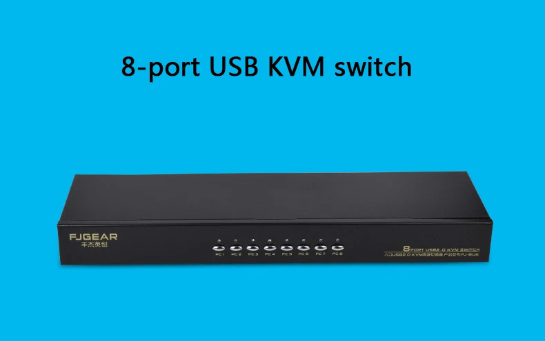 8 порты и разъёмы KVM коммутатор VGA Manuale USB Keypress con проводной Estensione remota Switcher ПК Selettore для PZ 1 мониторы FJ-8UK